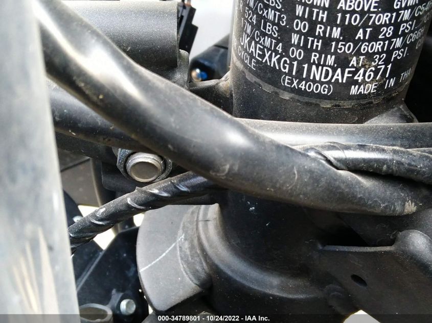 2022 KAWASAKI EX400 JKAEXKG11NDAF4671