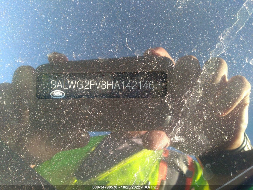 VIN SALWG2FV8HA142146 2017 LAND ROVER RANGE ROVER SPORT SE