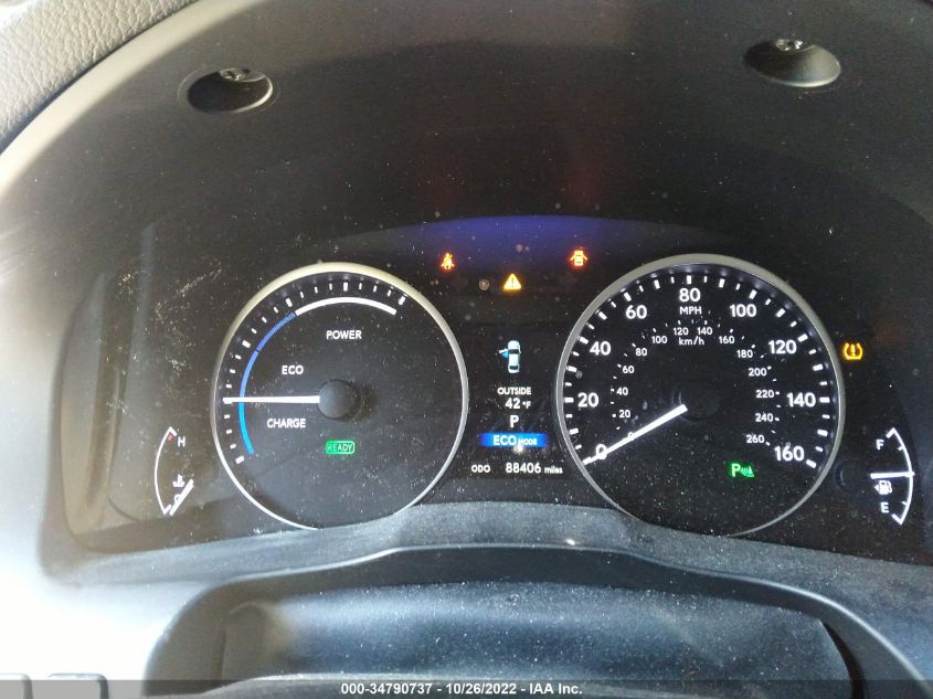 2013 LEXUS ES 300H HYBRID JTHBW1GG0D2006812