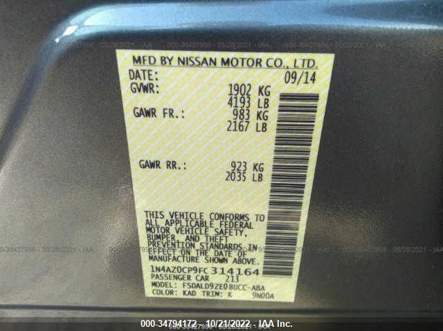 2015 NISSAN LEAF SV 1N4AZ0CP9FC314164