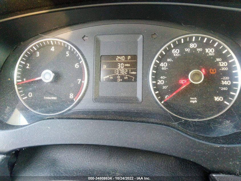2013 VOLKSWAGEN JETTA SEDAN SE W/CONVENIENCE/SUNROOF 3VWDP7AJ6DM409519