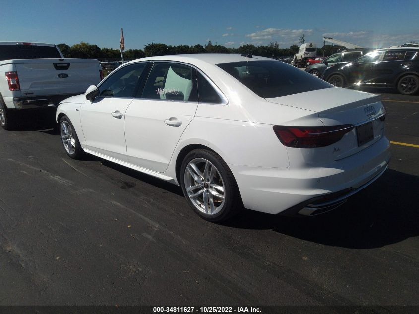 2023 AUDI A4 SEDAN S LINE PREMIUM PLUS WAUEAAF45PN001545