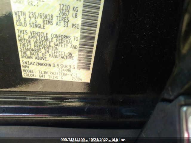 2017 NISSAN MURANO SL - 5N1AZ2MHXHN159835