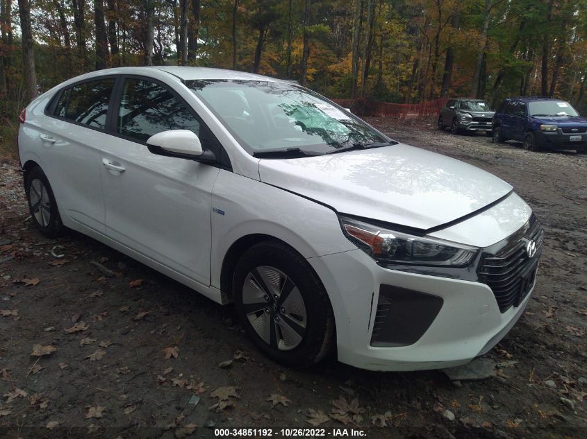 Lot #2541528649 2019 HYUNDAI IONIQ HYBRID BLUE salvage car