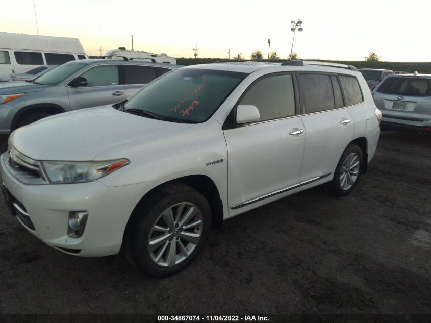 2013 TOYOTA HIGHLANDER HYBRID LIMITED - JTEDC3EH2D2013654