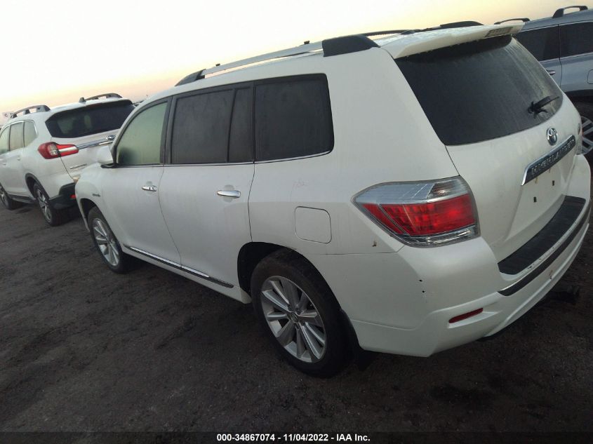 2013 TOYOTA HIGHLANDER HYBRID LIMITED - JTEDC3EH2D2013654