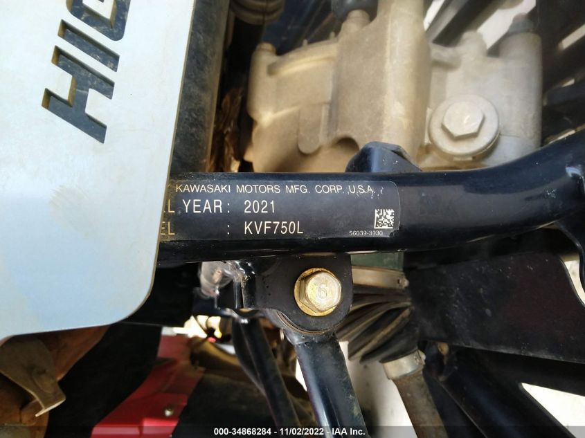 2021 KAWASAKI KVF750 L JKAVFDL32MB509948