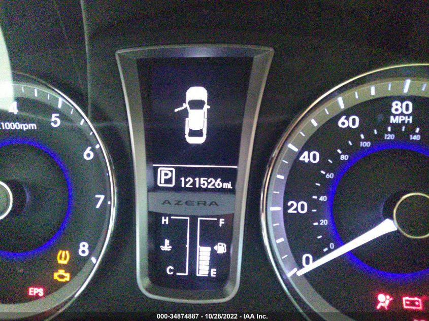 2013 HYUNDAI AZERA KMHFH4JG7DA231298