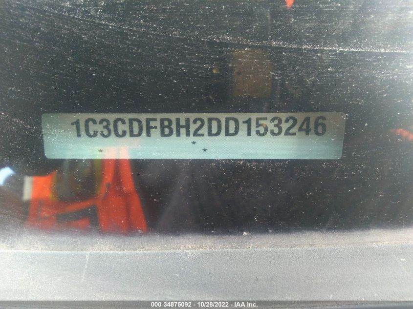 2013 DODGE DART SXT 1C3CDFBH2DD153246