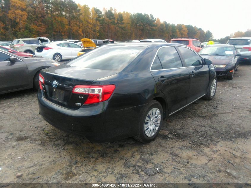 2013 TOYOTA CAMRY HYBRID LE/XLE 4T1BD1FK3DU095532