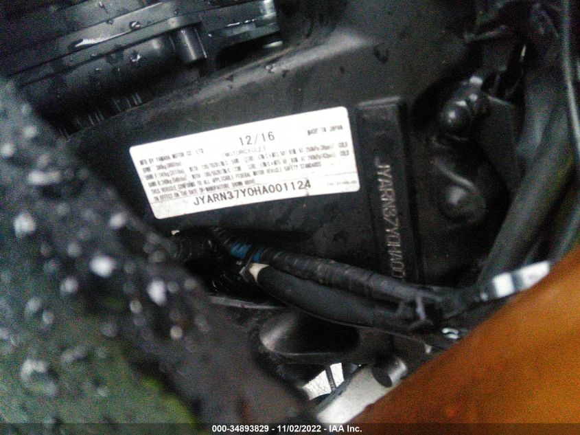 2017 YAMAHA FJ09 C - JYARN37Y0HA001124