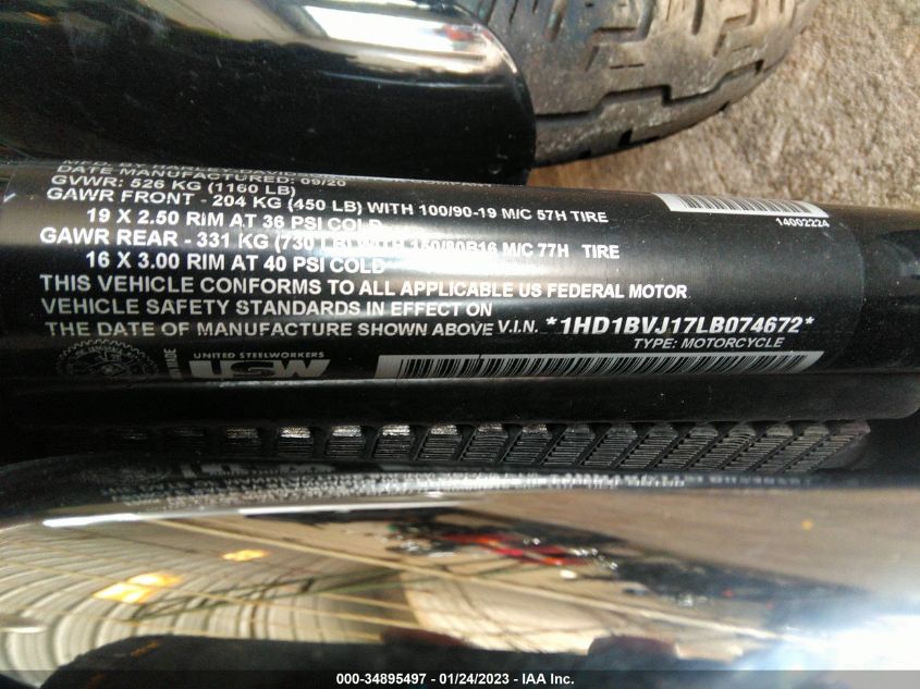 2020 HARLEY-DAVIDSON FXST 1HD1BVJ17LB074672