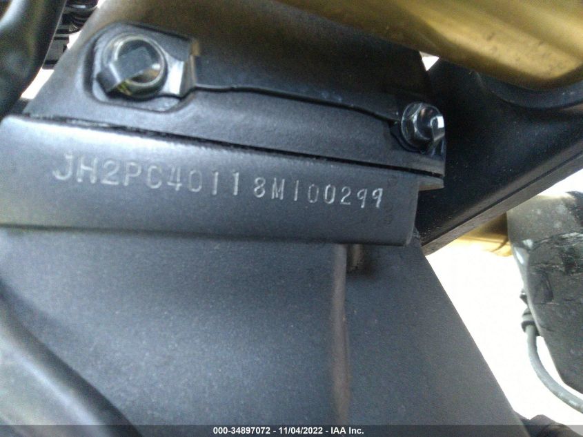 2008 HONDA CBR600 RR JH2PC40118M100299
