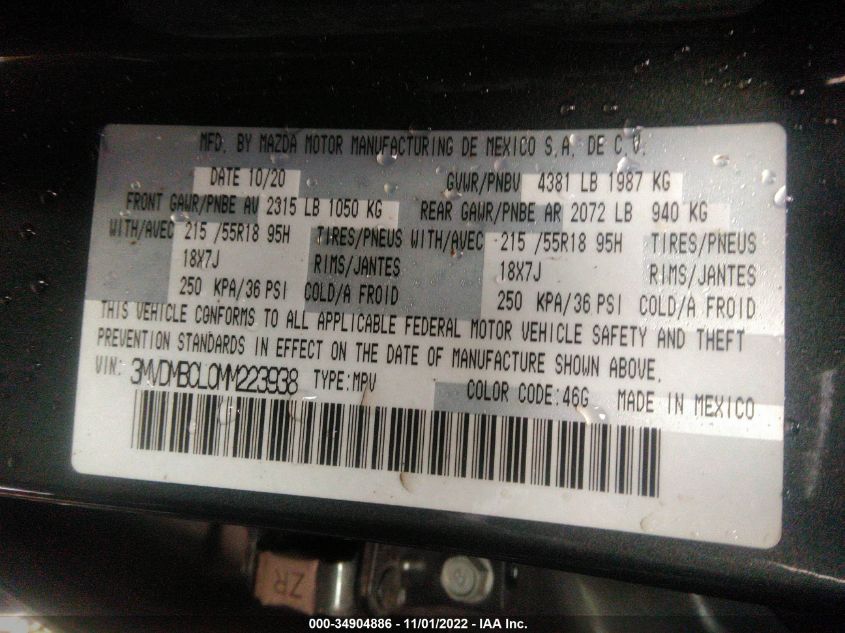 2021 MAZDA CX-30 PREFERRED 3MVDMBCL0MM223938