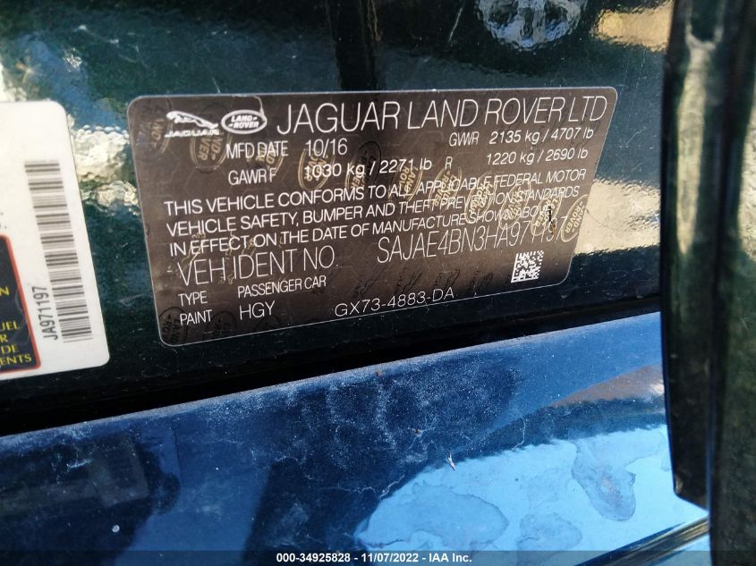 2017 JAGUAR XE - SAJAE4BN3HA971197