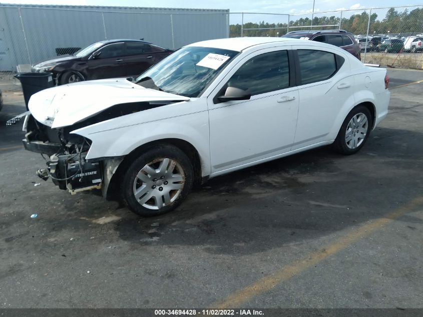 2014 DODGE AVENGER SE 1C3CDZAB1EN190010