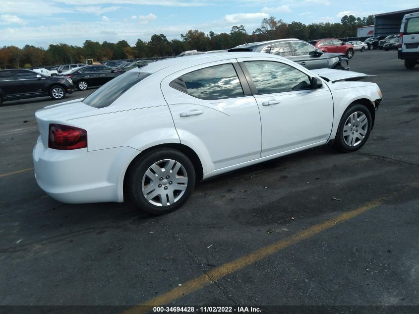 2014 DODGE AVENGER SE 1C3CDZAB1EN190010