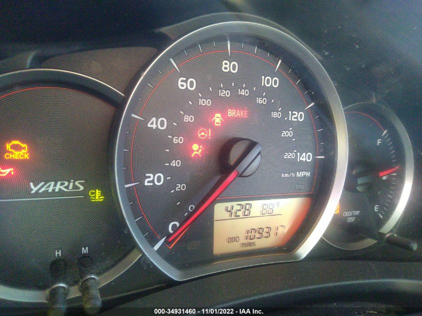 2013 TOYOTA YARIS L/LE/SE JTDKTUD38DD557829
