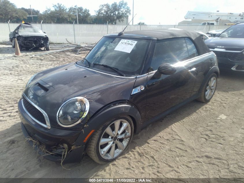 2013 MINI COOPER CONVERTIBLE S WMWZP3C56DT551255
