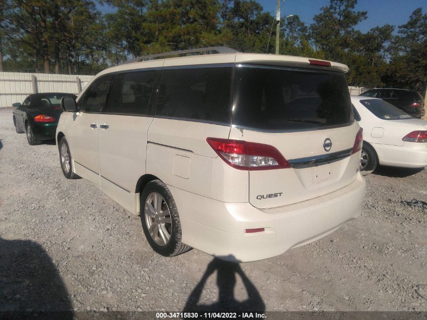 2014 NISSAN QUEST SL JN8AE2KP1E9103253