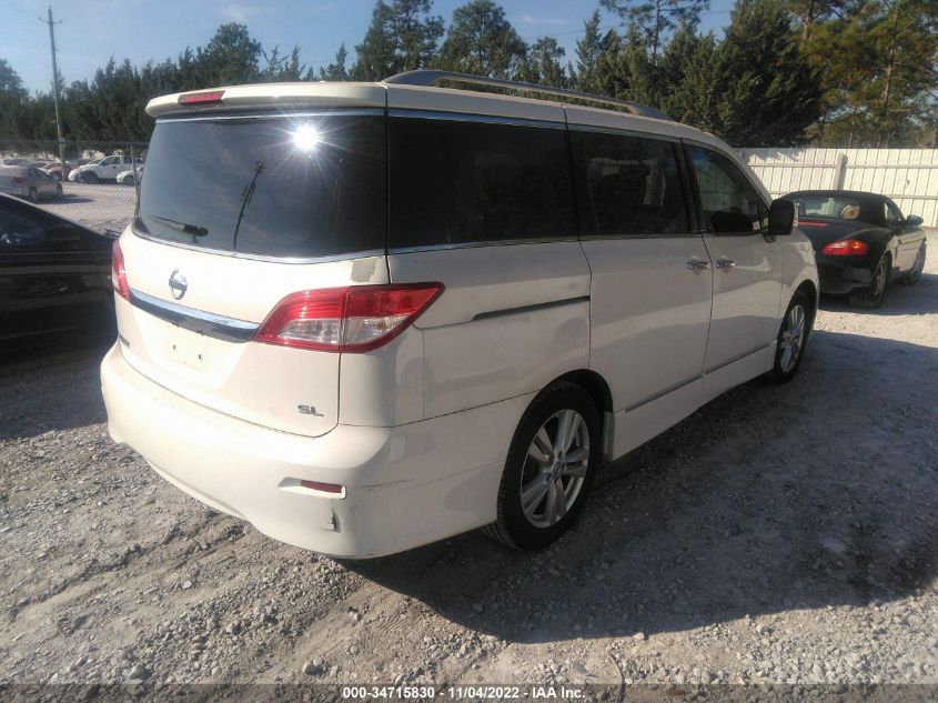 2014 NISSAN QUEST SL JN8AE2KP1E9103253
