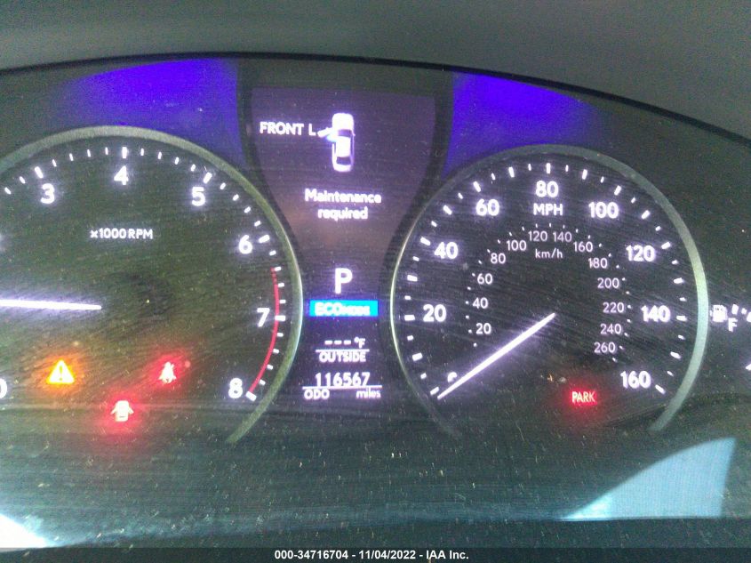 2013 LEXUS LS 460 JTHBL5EF4D5121244