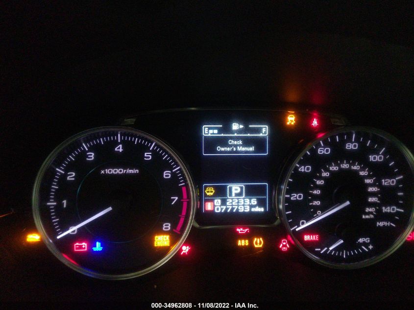 2015 SUBARU XV CROSSTREK LIMITED JF2GPAPC5FH251544