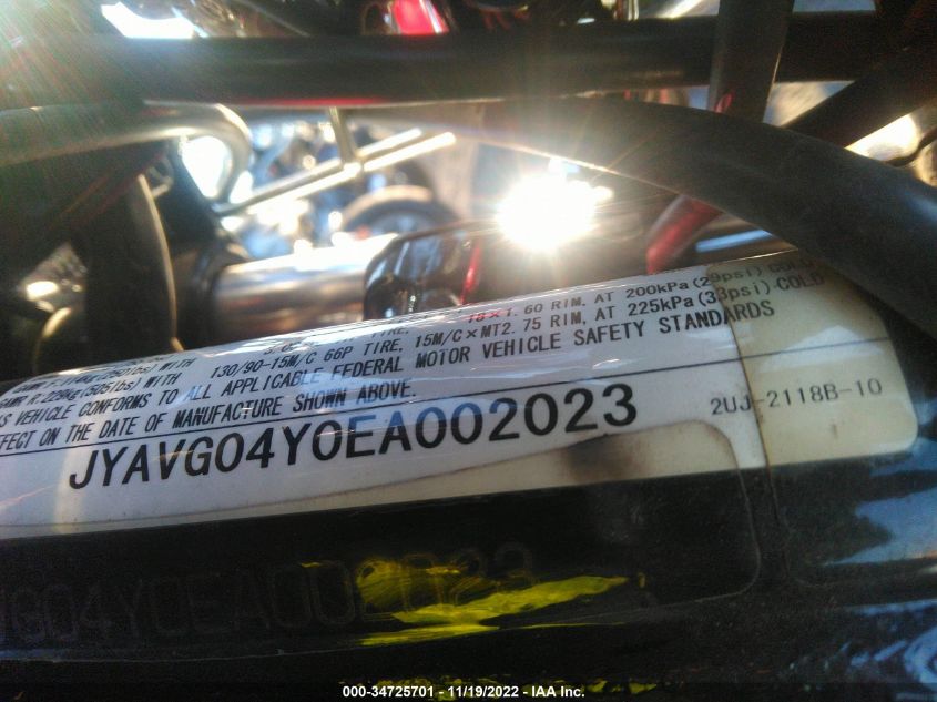 2014 YAMAHA XV250 C JYAVG04Y0EA002023