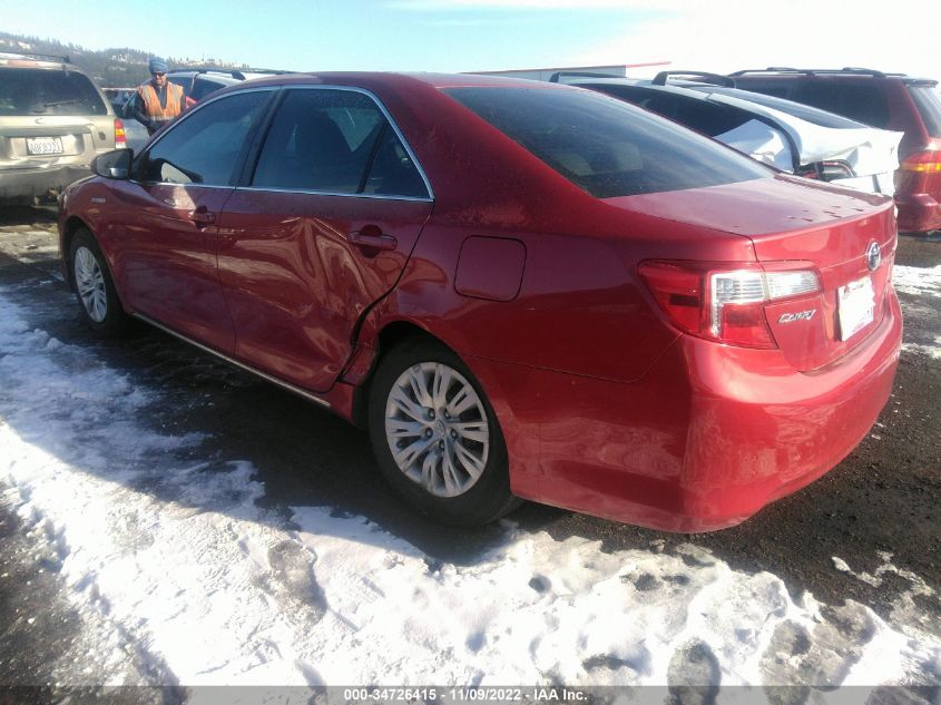 2013 TOYOTA CAMRY HYBRID LE/XLE 4T1BD1FK6DU091233