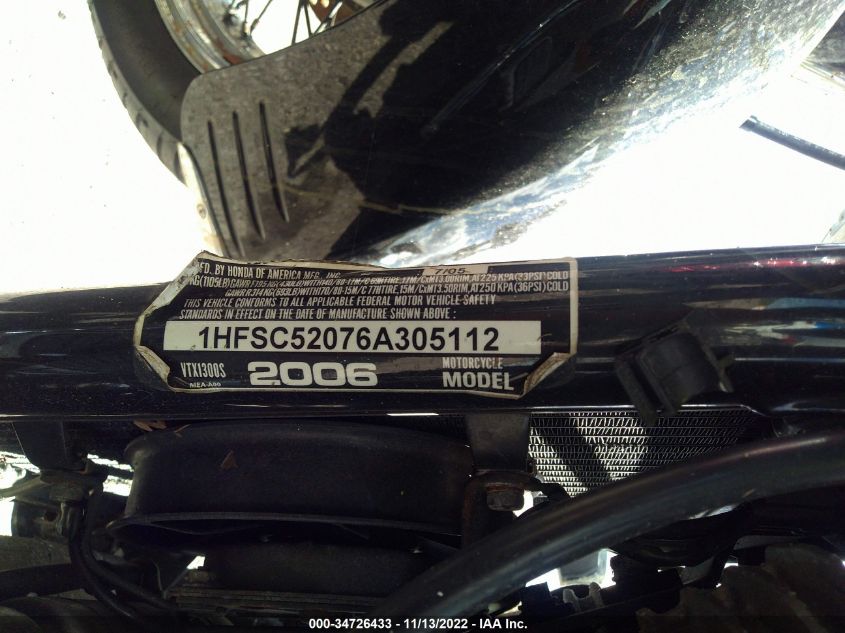 2006 HONDA VT1300 S 1HFSC52076A305112