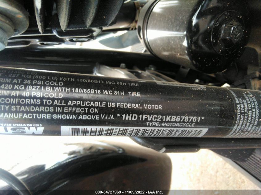 2019 HARLEY-DAVIDSON FLHT 1HD1FVC21KB678761