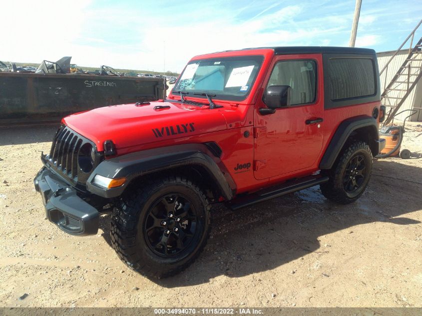 2021 JEEP WRANGLER WILLYS SPORT 1C4HJXAG2MW792398
