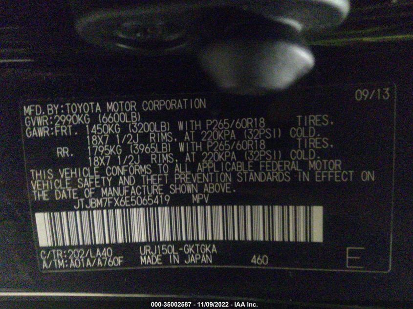 2014 LEXUS GX 460 JTJBM7FX6E5065419