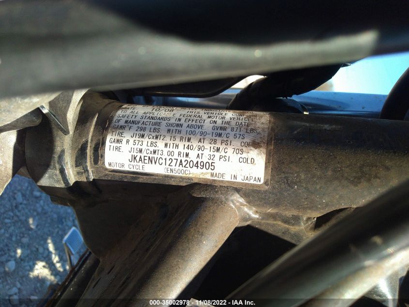2007 KAWASAKI EN500 C JKAENVC127A204905