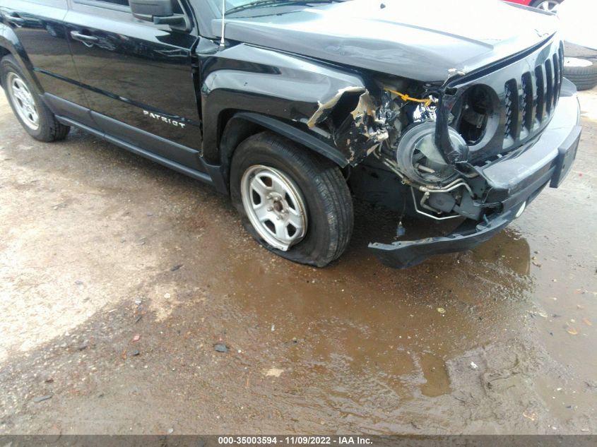 2013 JEEP PATRIOT SPORT 1C4NJPBA4DD264449