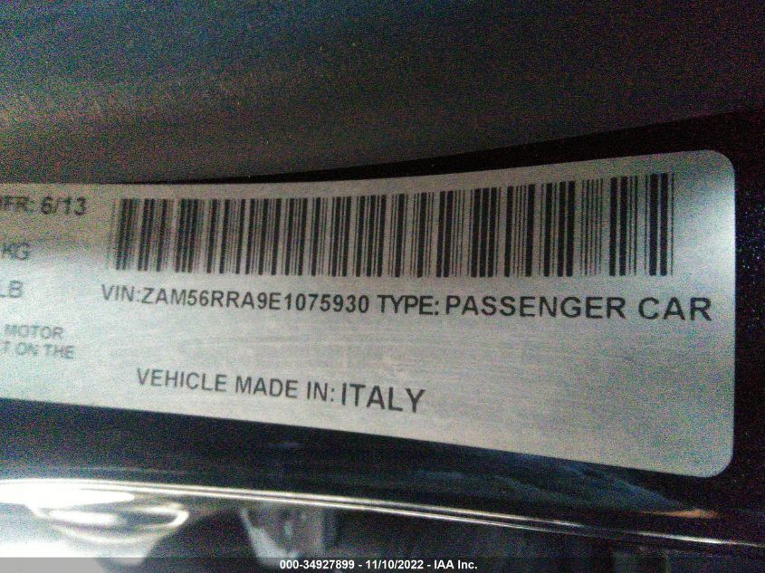 2014 MASERATI QUATTROPORTE S Q4 ZAM56RRA9E1075930