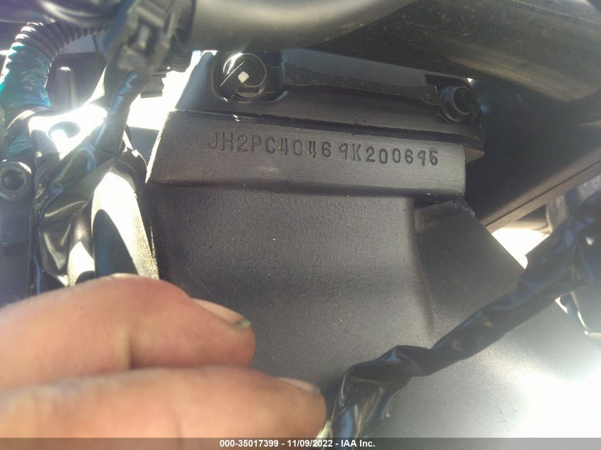 2009 HONDA CBR600 RR JH2PC40469K200696