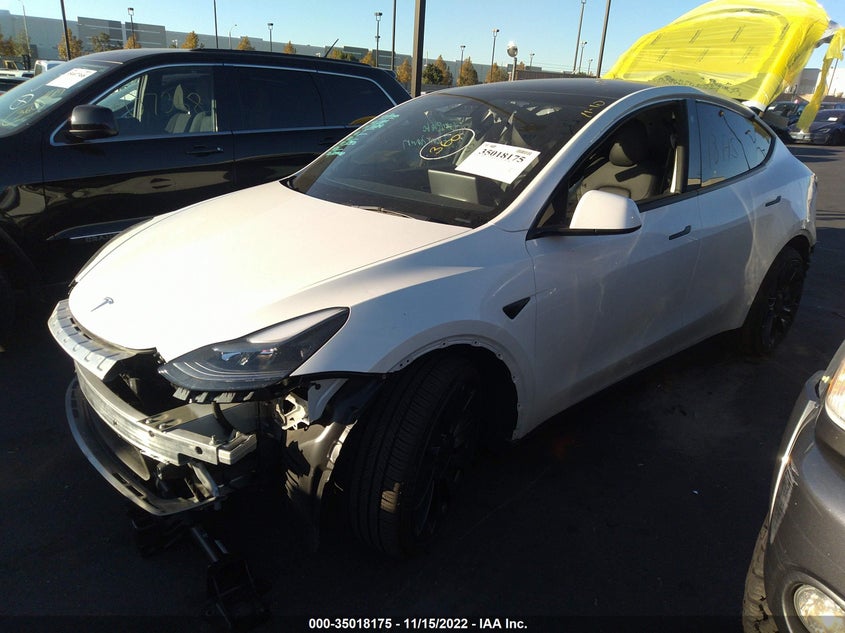VIN 7SAYGDEF1NF346265 2022 TESLA MODEL Y PERFORMANCE