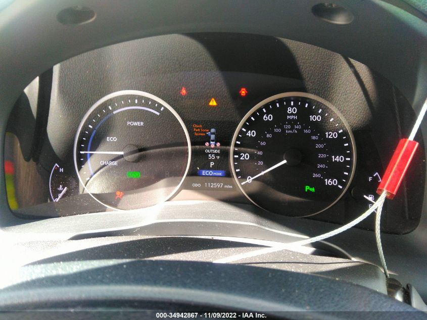 2014 LEXUS ES 300H HYBRID JTHBW1GG5E2071396