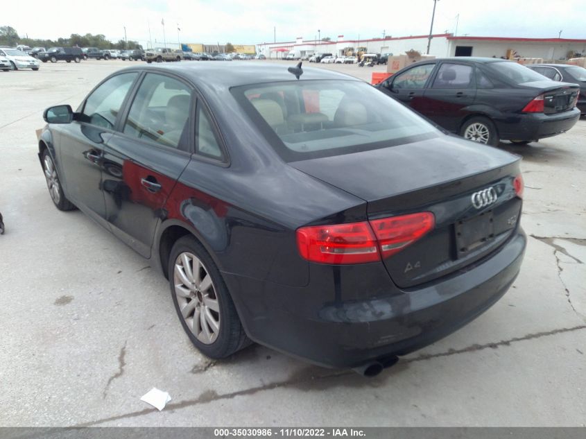 2014 AUDI A4 PREMIUM WAUBFAFL8EN043717