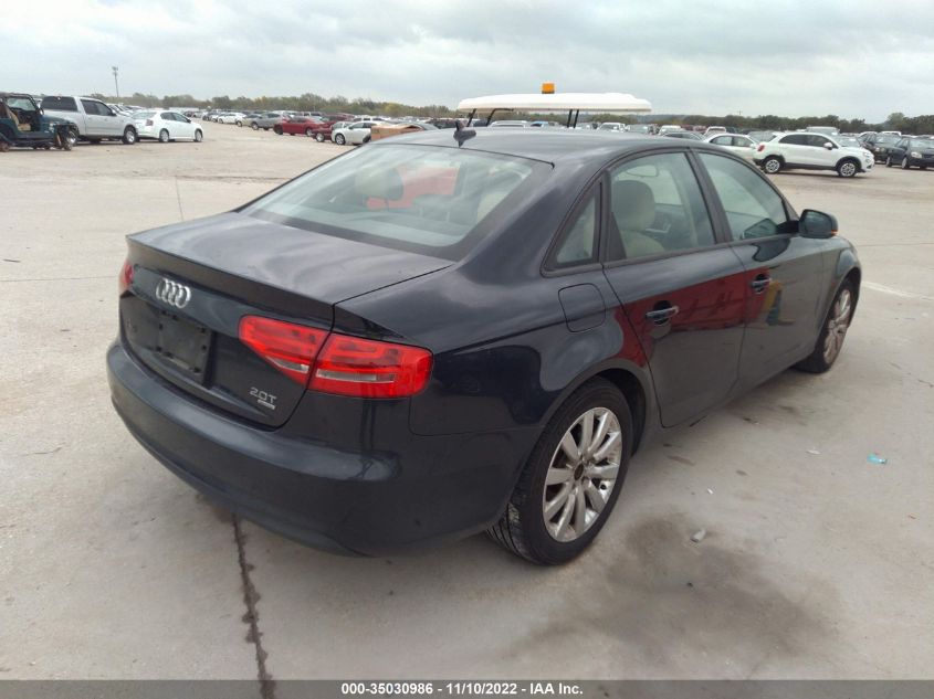 2014 AUDI A4 PREMIUM WAUBFAFL8EN043717