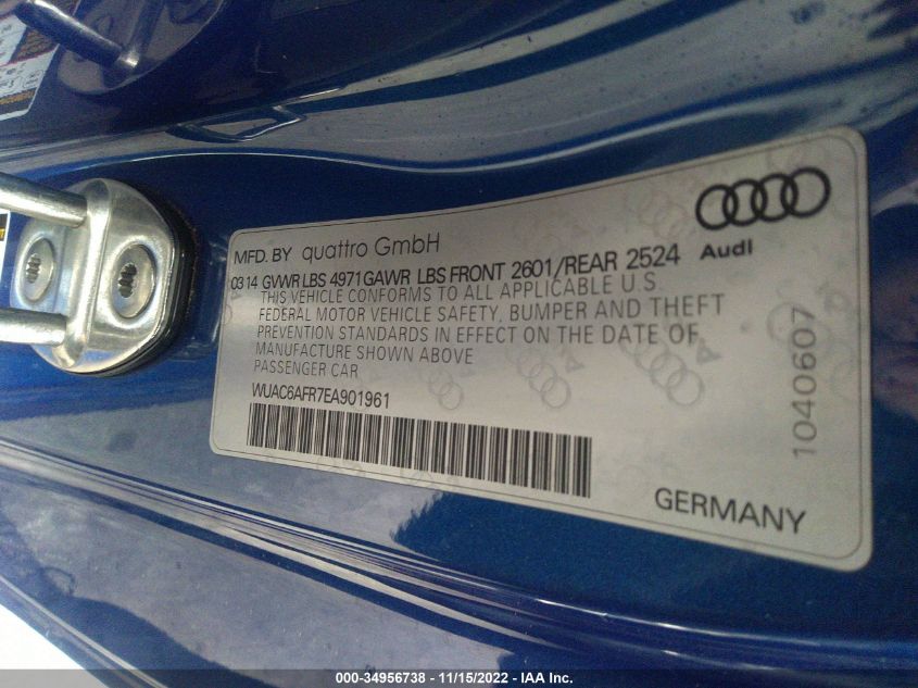 2014 AUDI RS 5 - WUAC6AFR7EA901961