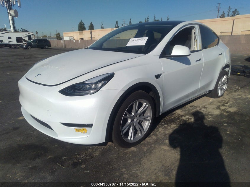 VIN 7SAYGDEE3NF407865 2022 TESLA MODEL Y LONG RANGE