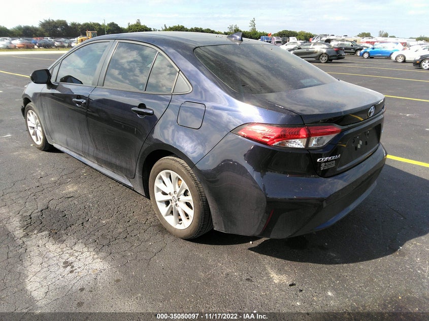 VIN 5YFVPMAEXNP320989 2022 TOYOTA COROLLA LE
