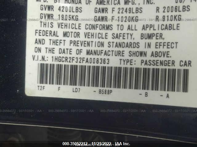 2015 HONDA ACCORD SEDAN LX 1HGCR2F32FA008363