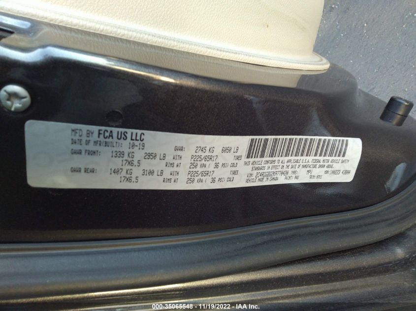 2C4RDGBG2KR770420 Dodge Grand Caravan SE 9