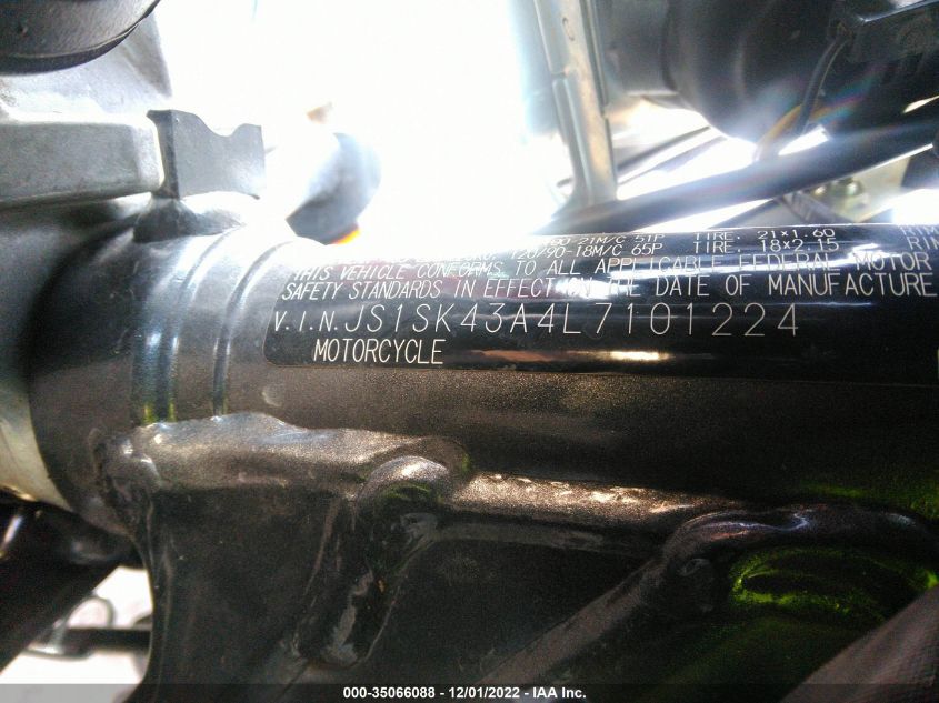 2020 SUZUKI DR-Z400 S JS1SK43A4L7101224
