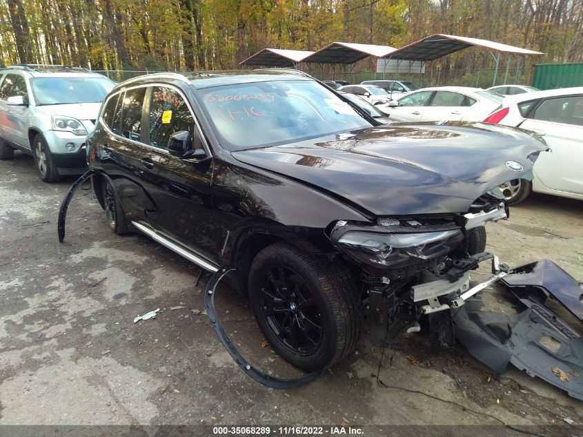 2022 BMW X3 XDRIVE30I - 5UX53DP06N9K79952