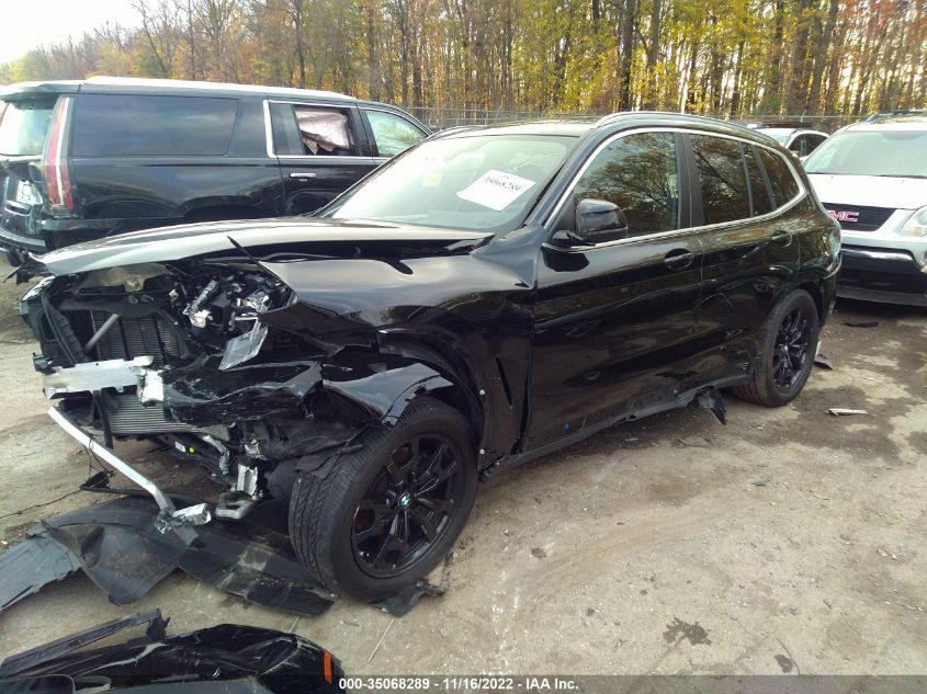 VIN 5UX53DP06N9K79952 2022 BMW X3 XDRIVE30I