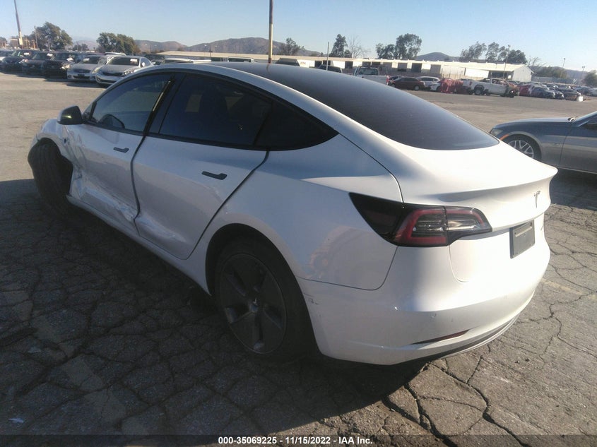 VIN 5YJ3E1EB1NF173369 2022 TESLA MODEL 3 LONG RANGE